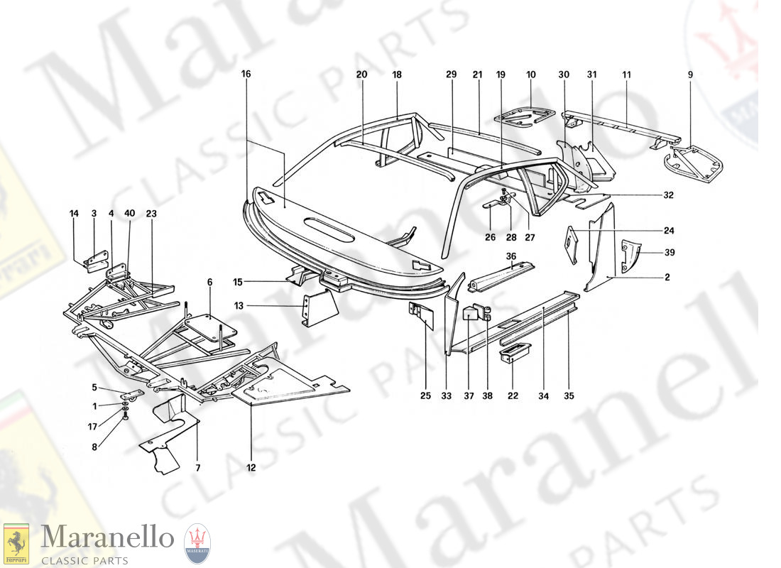 103 - Body Shell - Inner Elements Upper