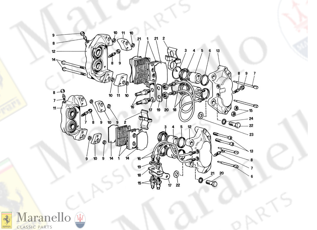 026 - Brake Calipers For Front And Rear