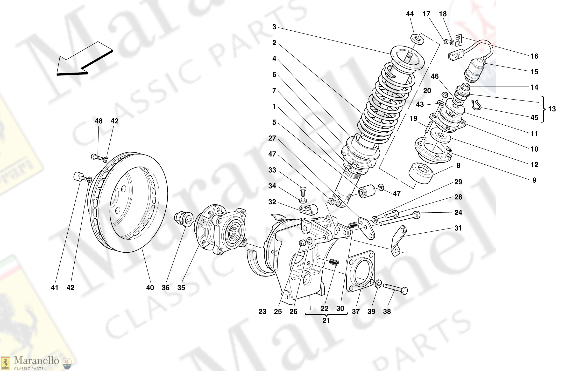 045 - Rear Suspension - Shock Absorber And Brake Disc