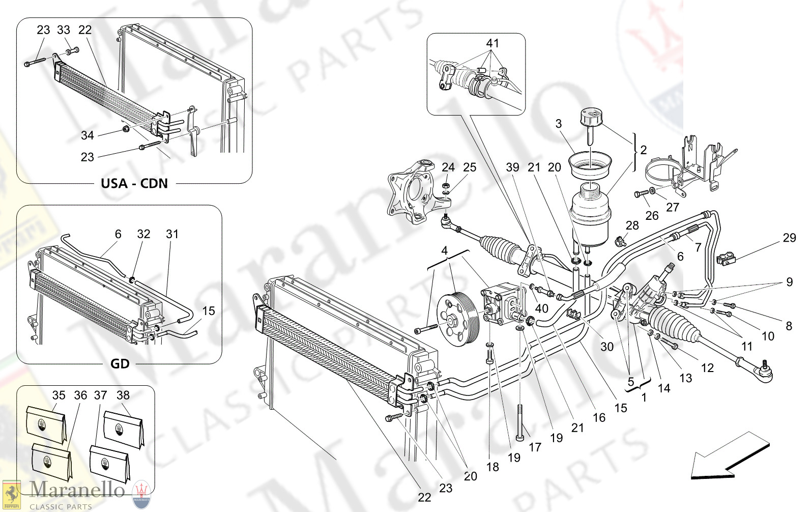 M5.10 - 15 - M510 - 15 Steering Rack And Hydraulic Steering Pump