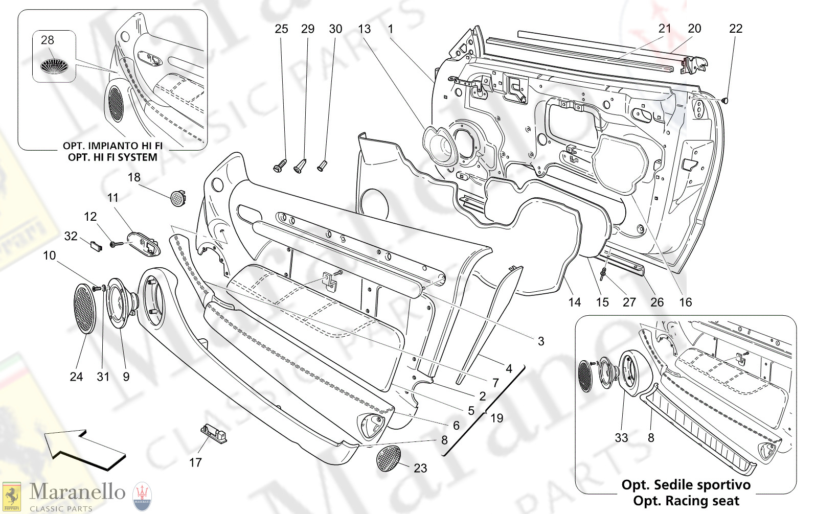 C9.30 - 14 - C930 - 14 Front Doors: Trim Panels