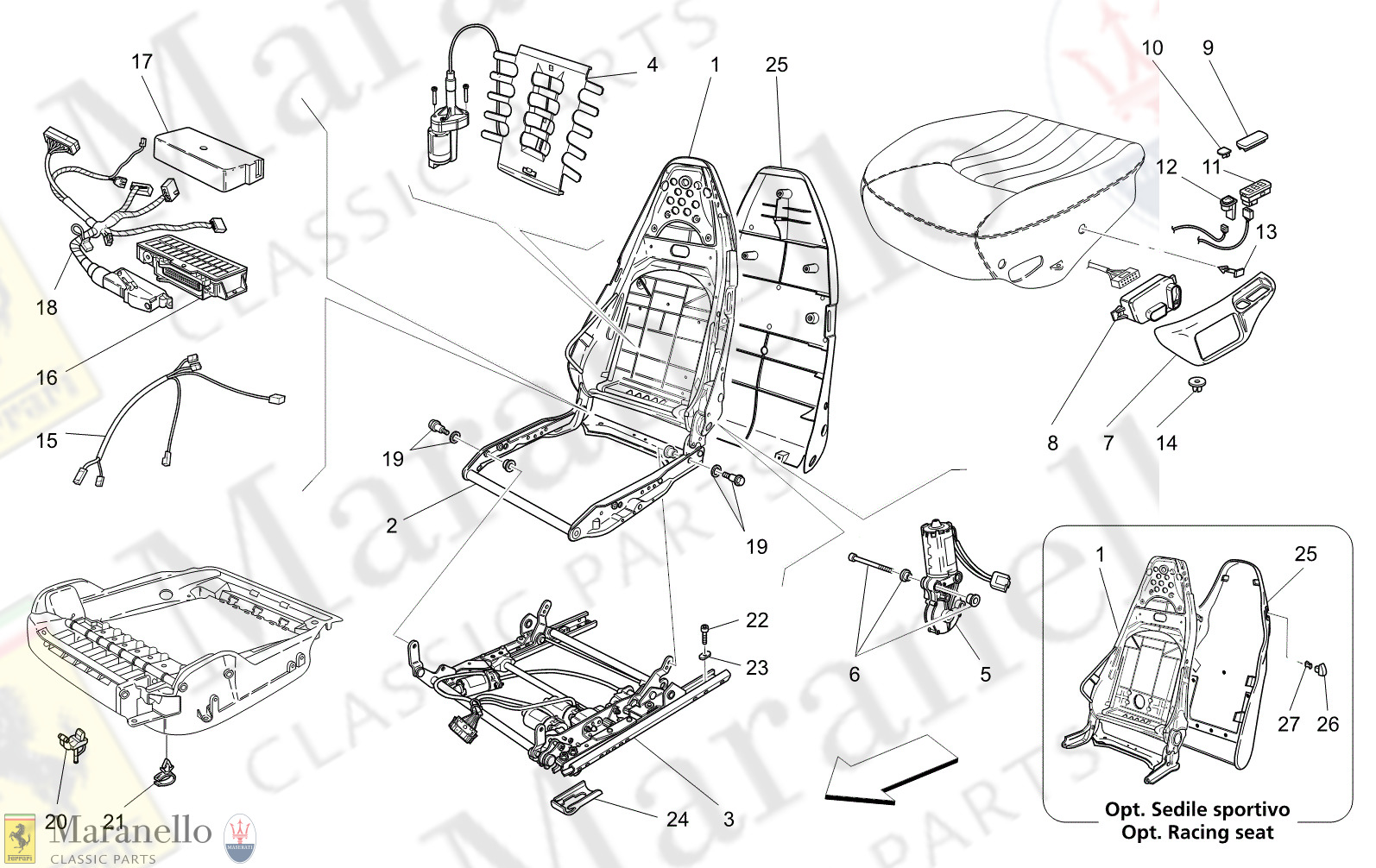 C9.41 - 14 - C941 - 14 Front Seats: Mechanics And Electronics