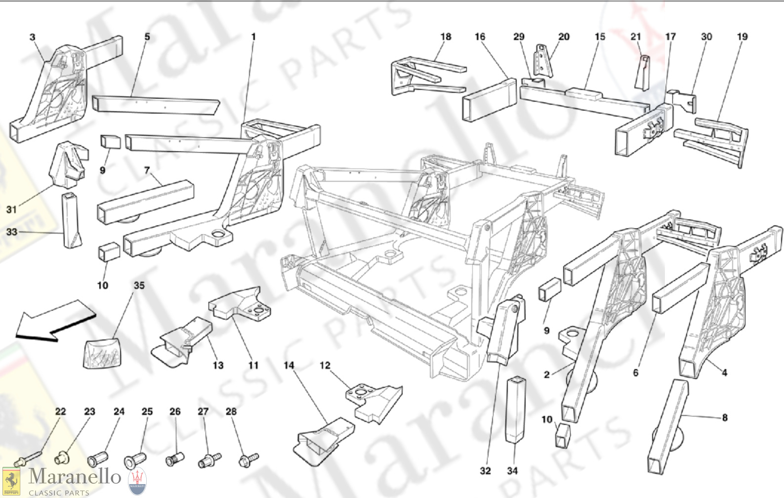 105 - Frame - Rear Elements Sub-Groups