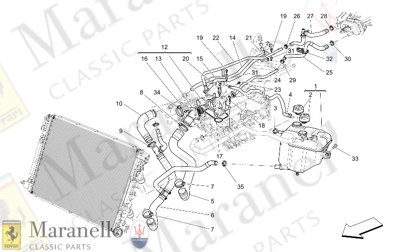 01.71 - 1 COOLING SYSTEM NOURICE AND LINES       N