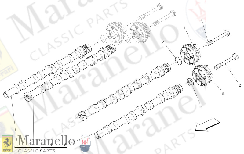 01.23 - 1 LH CYLINDER HEAD CAMSHAFTS