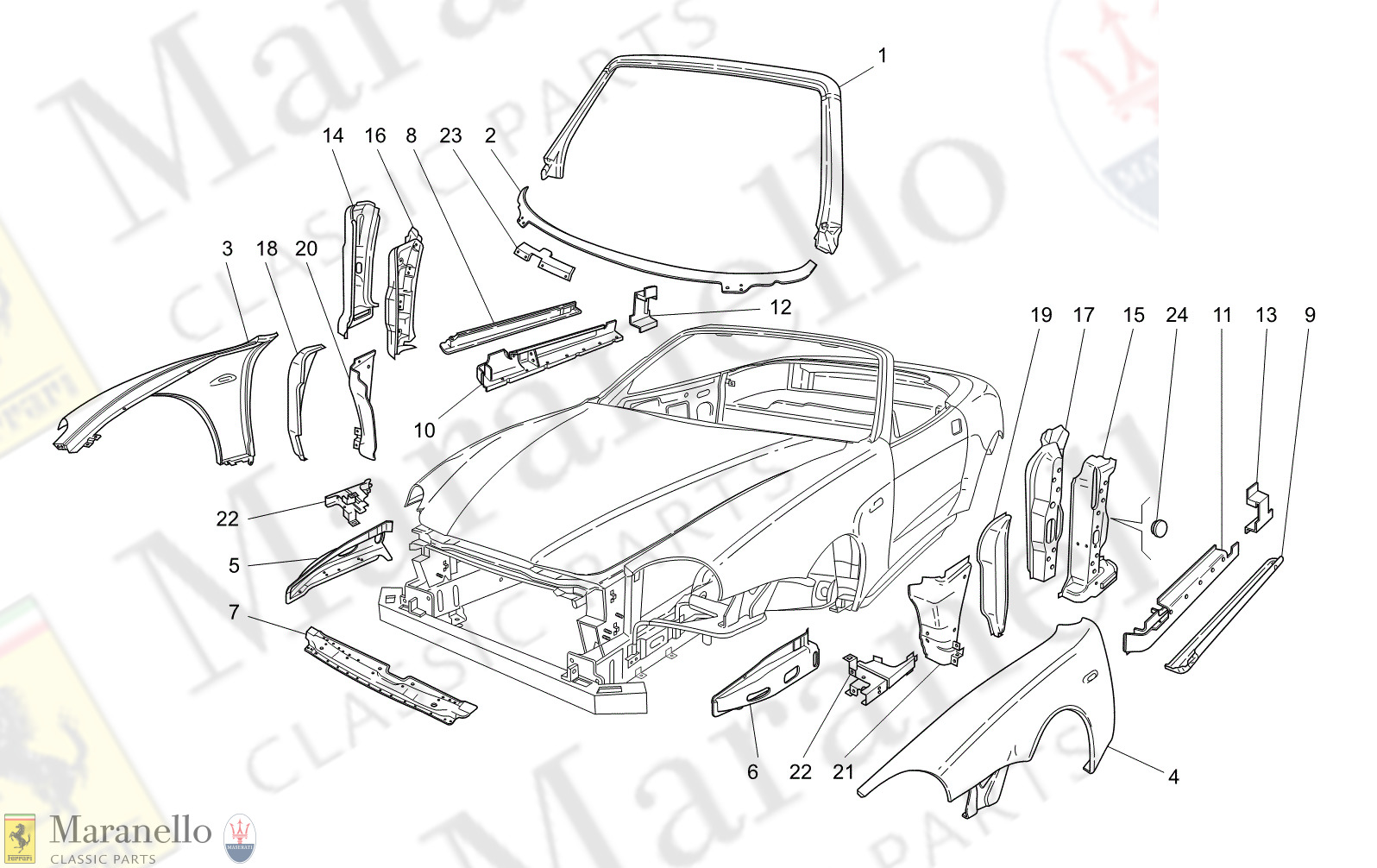 C9.00 - 1 - C900 - 1 Bodywork And Front Outer Trim Panels