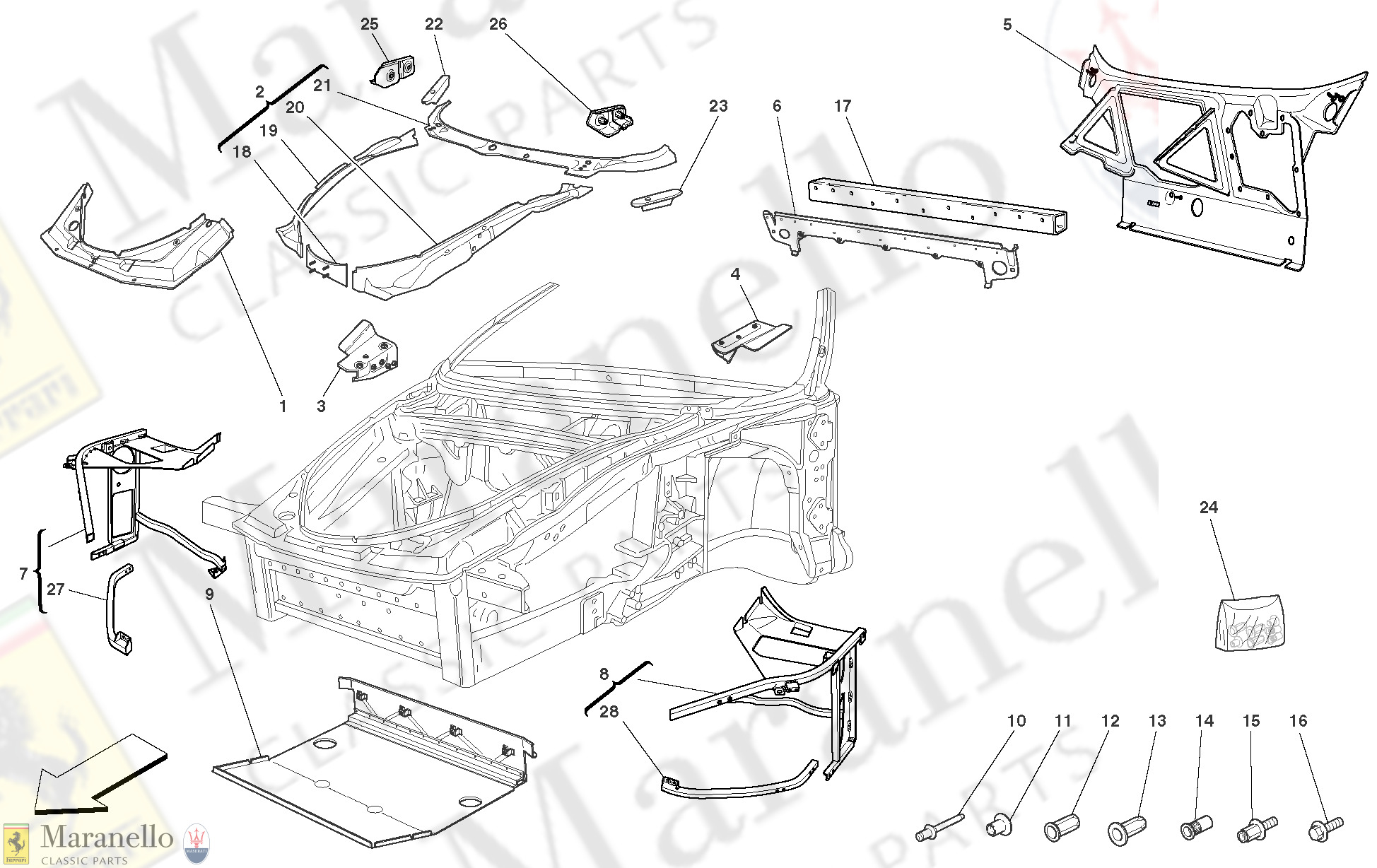 101 - Frame - Complete Front Part Structures And Plates