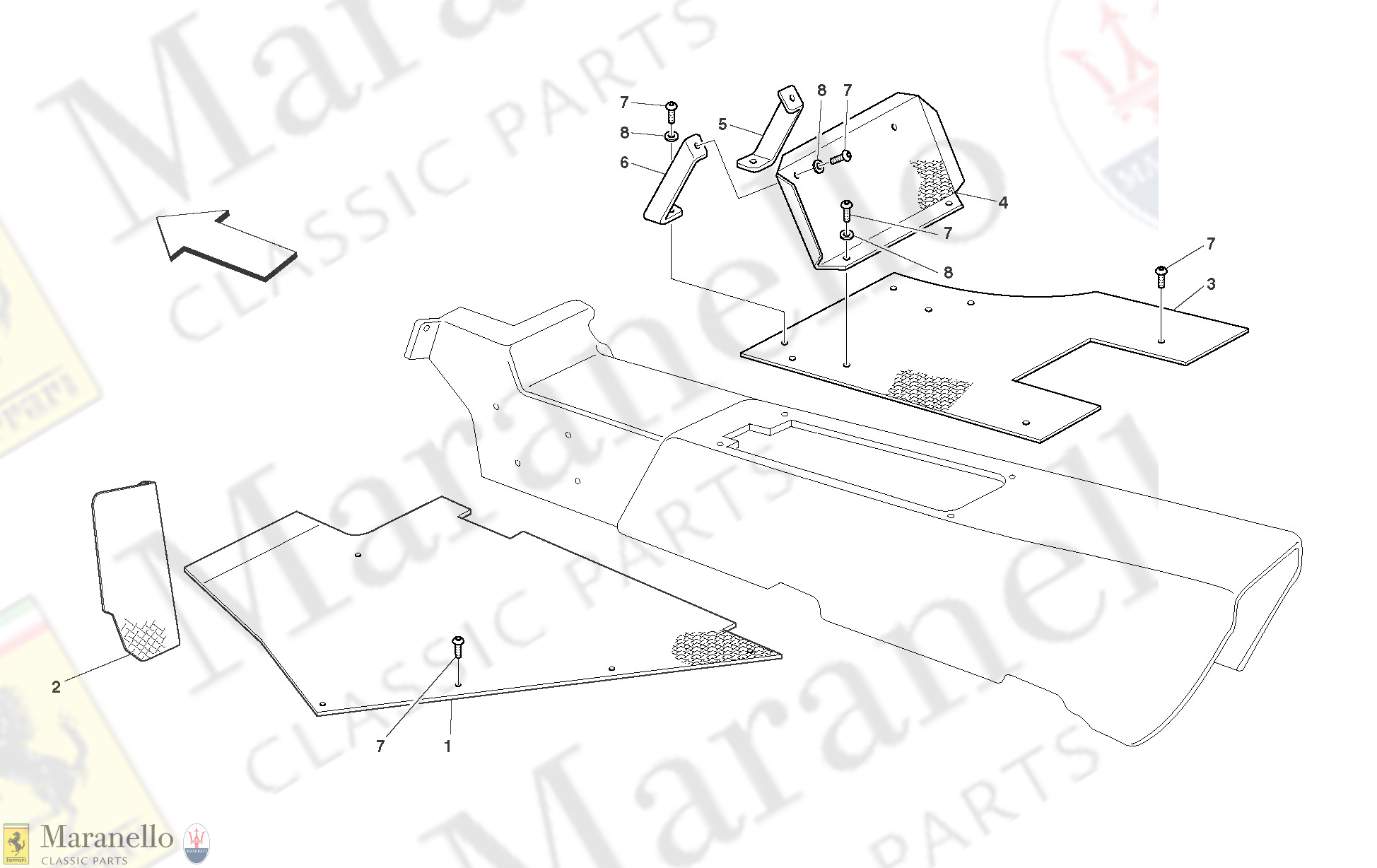 109 - Passengers Compartment Foot-Board