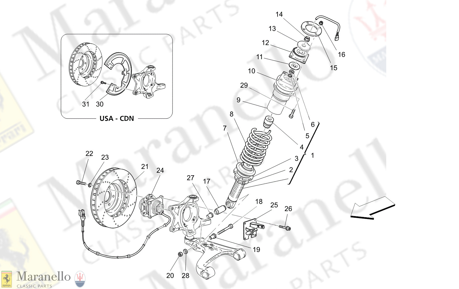 M6.11 - 1 - M611 - 1 Front Shock Absorber Devices