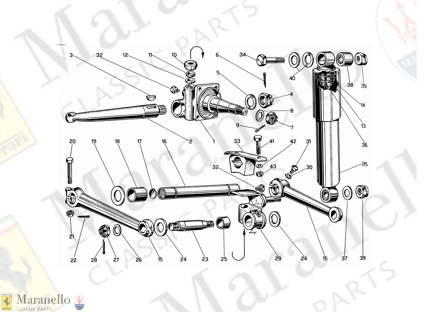 028 - Front Wheel Suspension Upper Arms