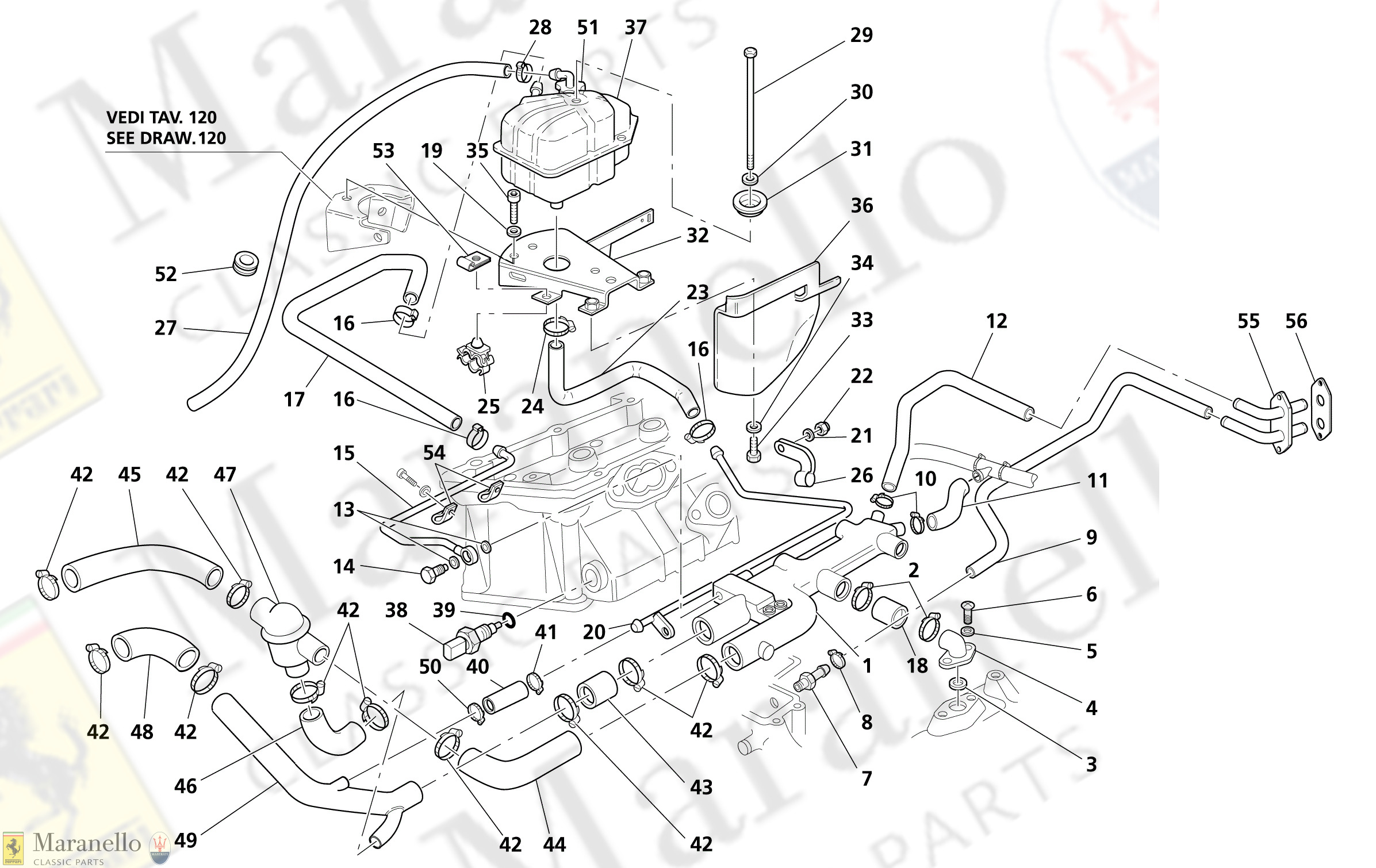 C 029 - Engine Cooling Pipes And Thermostat