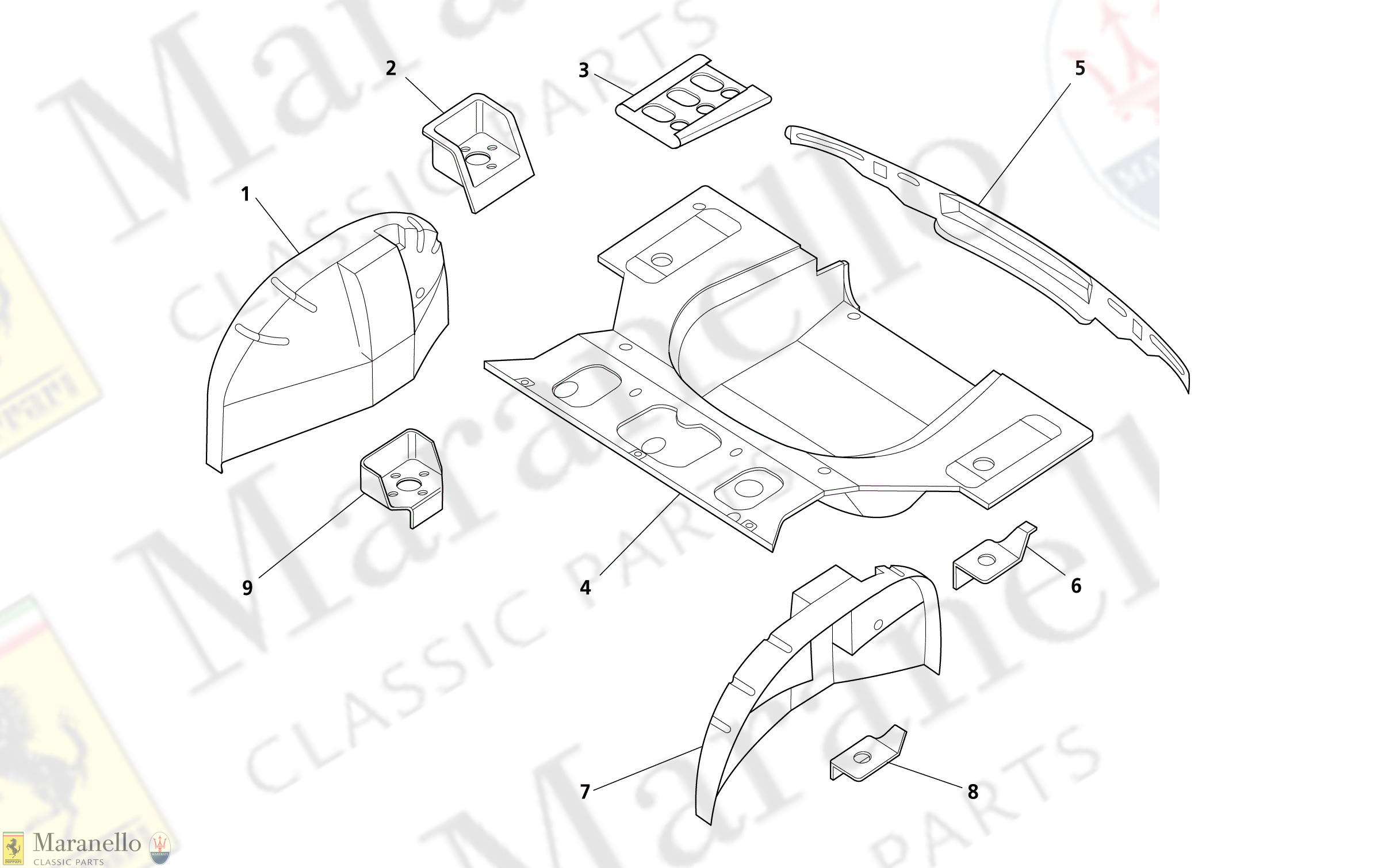 C 103 - Body Shell: Rear Inner Structures