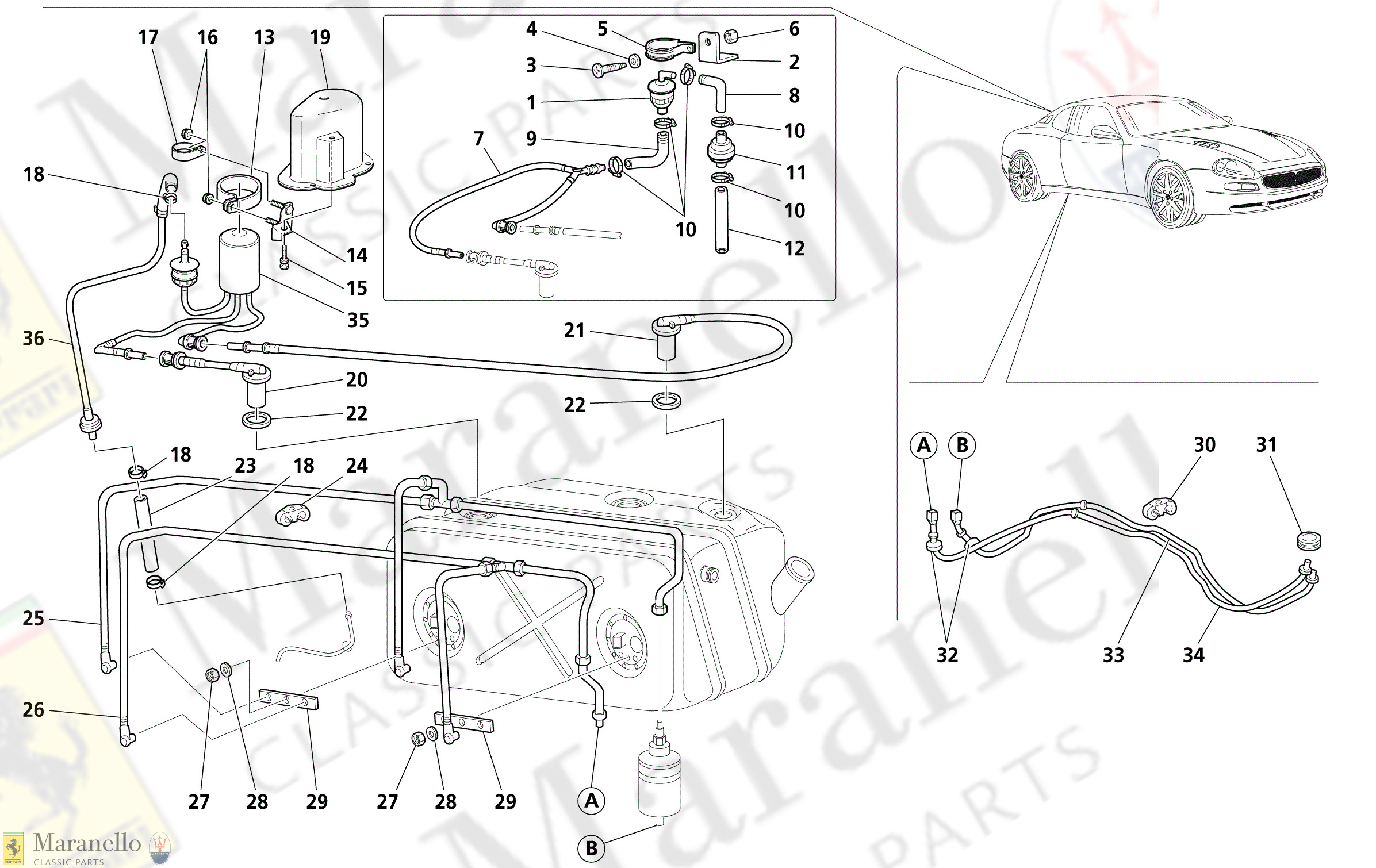 C 035 - FUEL PIPES
-Valid for GS from AssNr4446 not for AssNr 4491,4499 and 4500
-Valid for GD from AssNr4469 not for AssNr4451 and 4454-