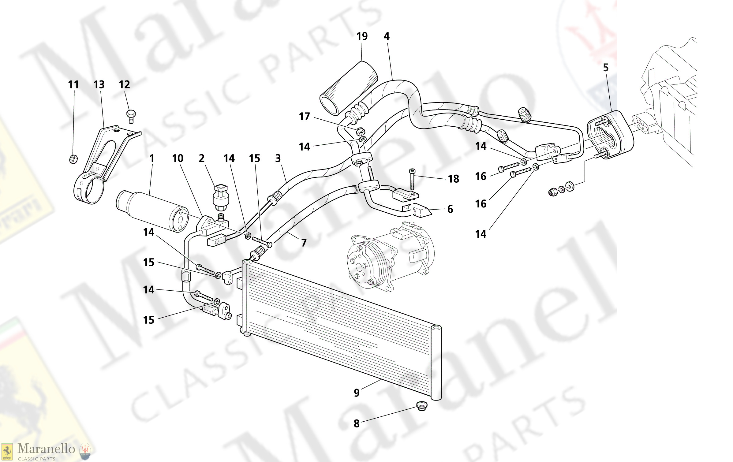 C 032 - AIR CONDITIONING SYSTEM
-Valid from Ass Nr 3676 for GS and from Ass Nr 4062 for GD-