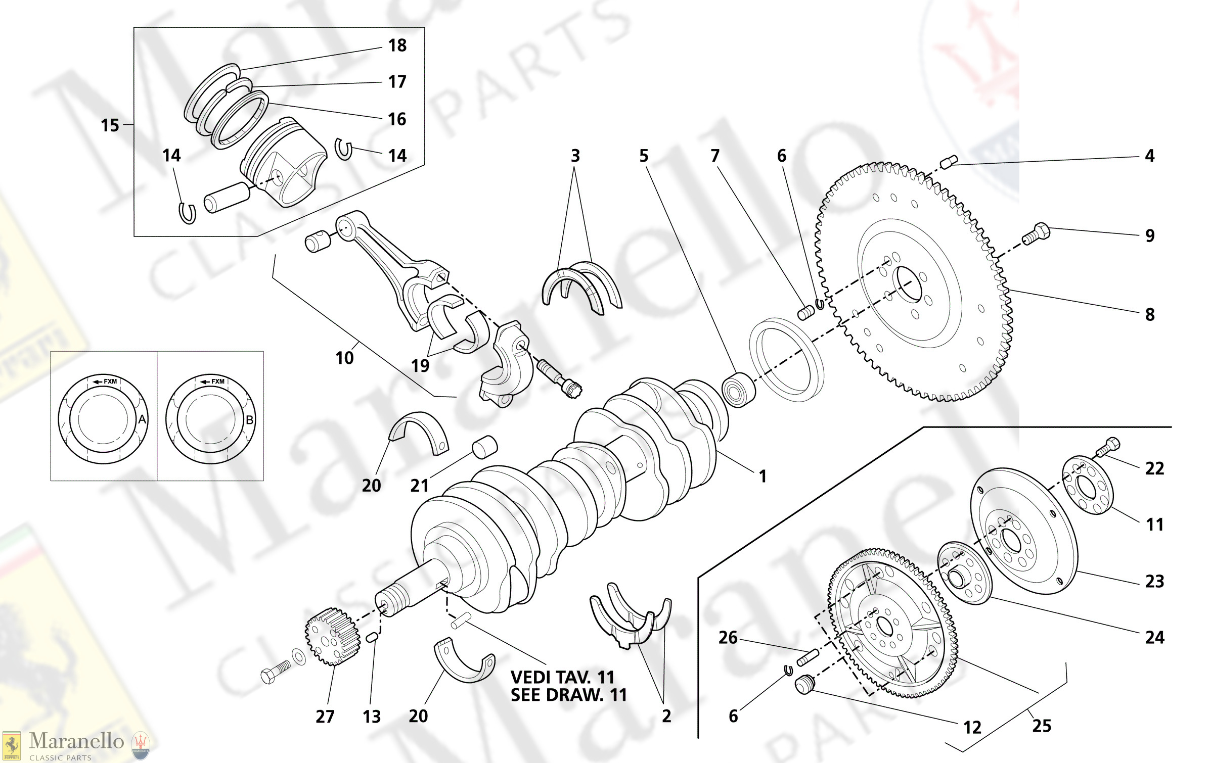 C 005 - Crankshaft, Pistons, Connecting Rods And Flywheel