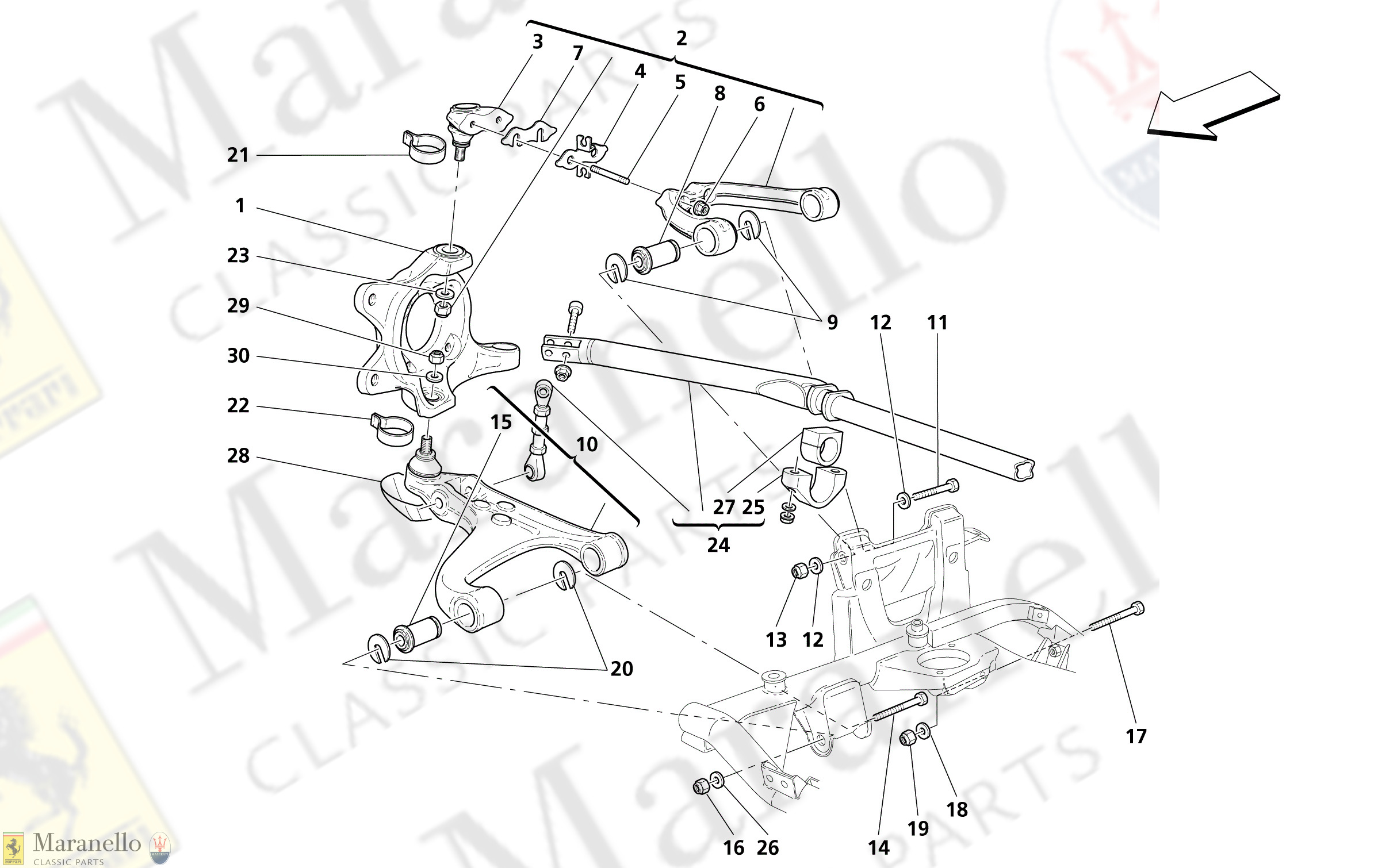 M 35 - Front Suspension - Wishbones And Stabilizer Bar