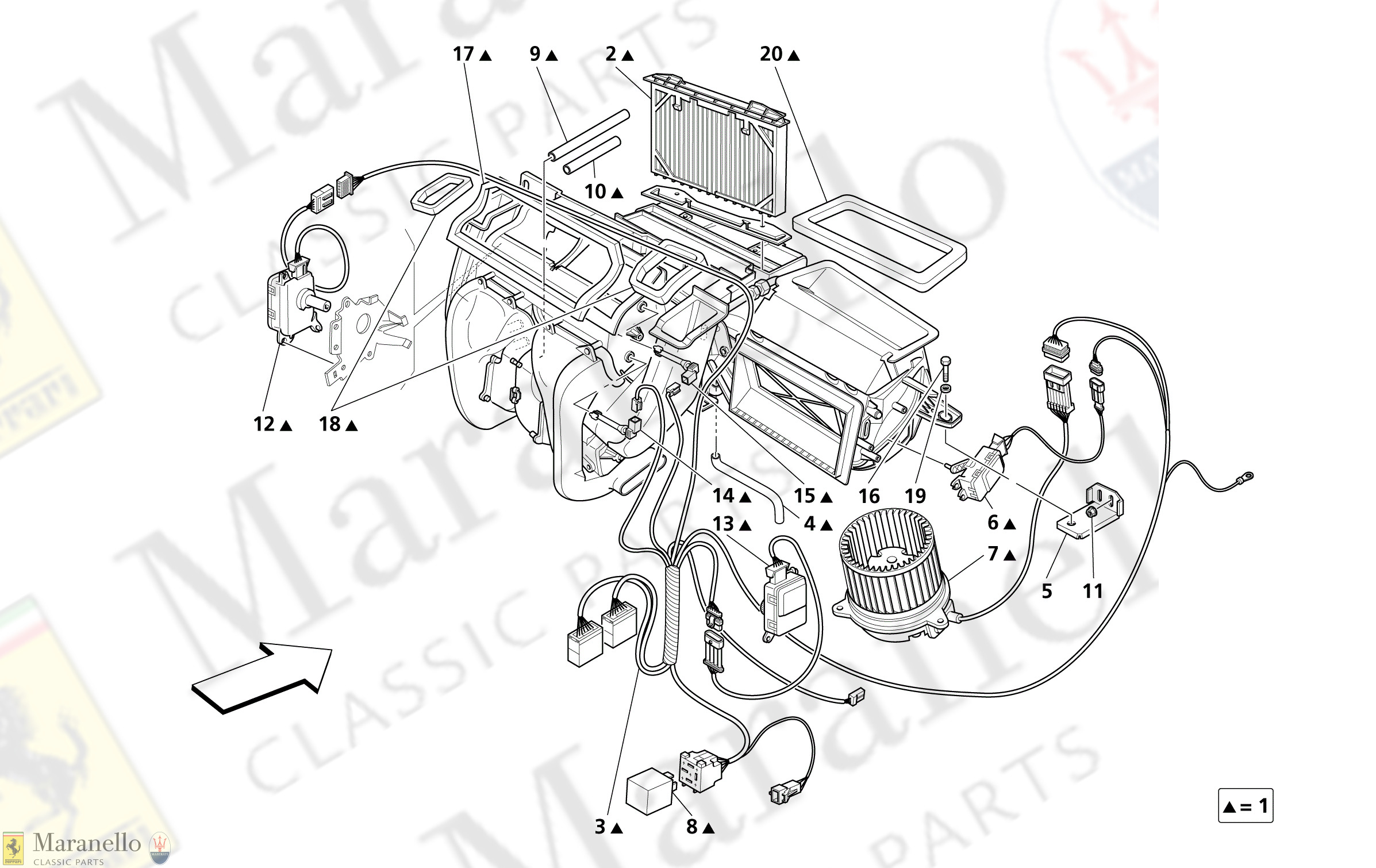 C 129 - PASSENGERS COMPARTMENT AERATING SYSTEM
-Valid for MY 2003-
-Valid for MY 2004-