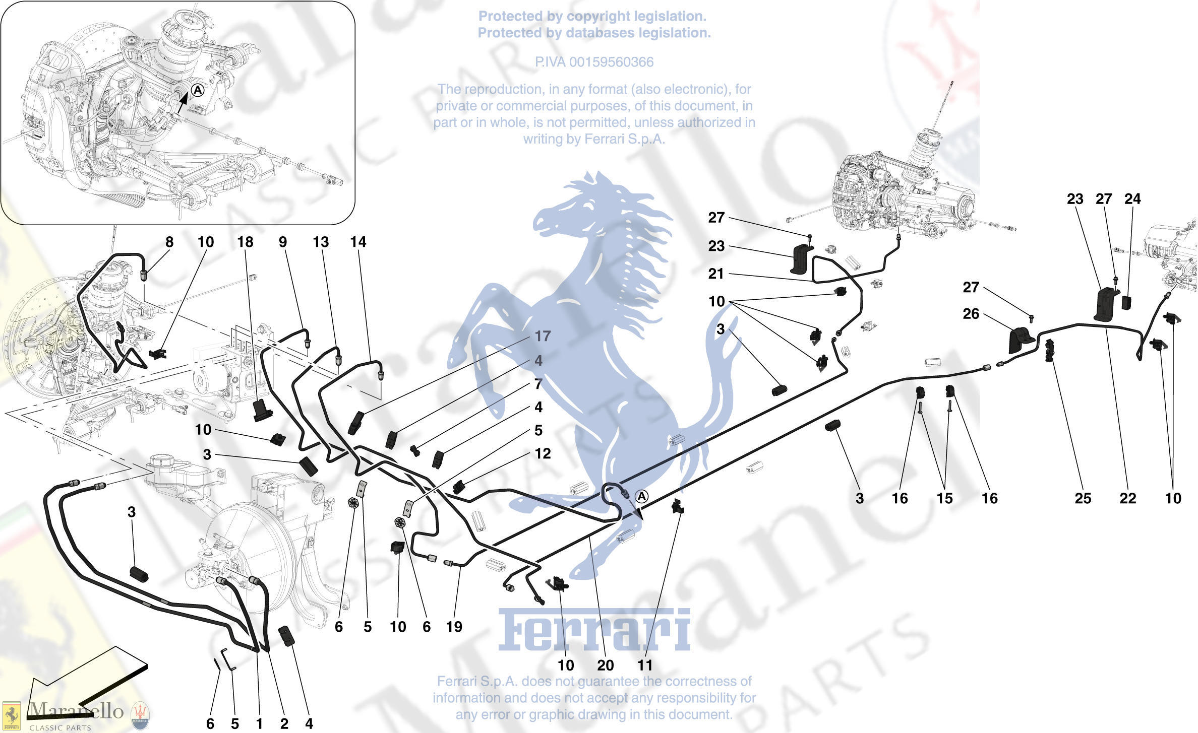 071 - HYDRAULIC BRAKE CONTROL PIPES -Not for RHD-