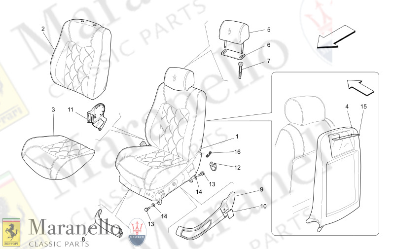 09.40 - 1 FRONT SEATS TRIM PANELS       Available with Limited edition CENTO