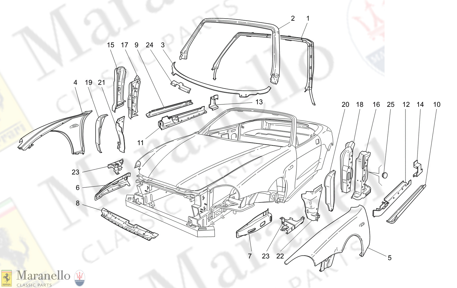 C9.00 - 13 - C900 - 13 Bodywork And Front Outer Trim Panels