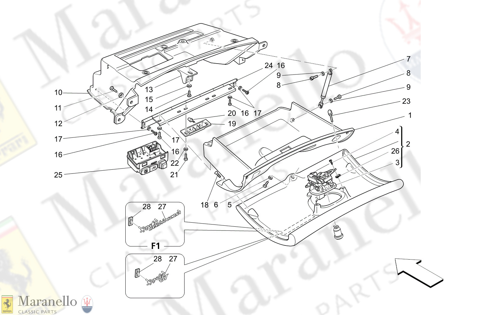 C9.52 - 13 - C952 - 13 Glove Compartments