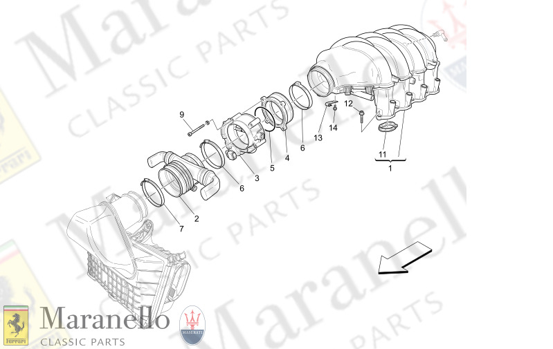 01.40 - 1 INTAKE MANIFOLD AND THROTTLE BODY