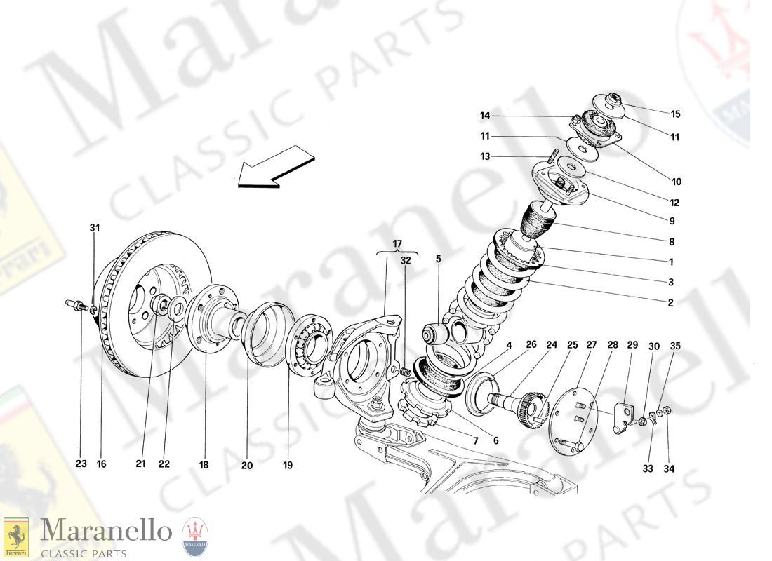 037 - Front Suspension - Shock Absorber And Brake Disc - Valid Till Car Ass. Nr. 8798