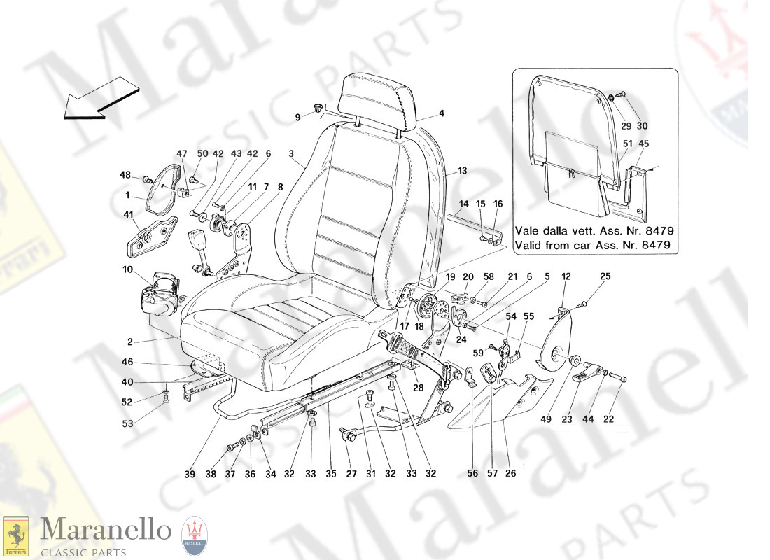 122C - Seats And Safety Belts -Valid For Cars With Passive Safety Belts - Valid From Car Ass. Nr. 5298