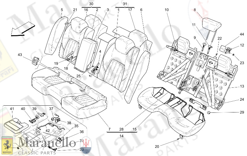 09.42 - 1 REAR SEATS TRIM PANELS