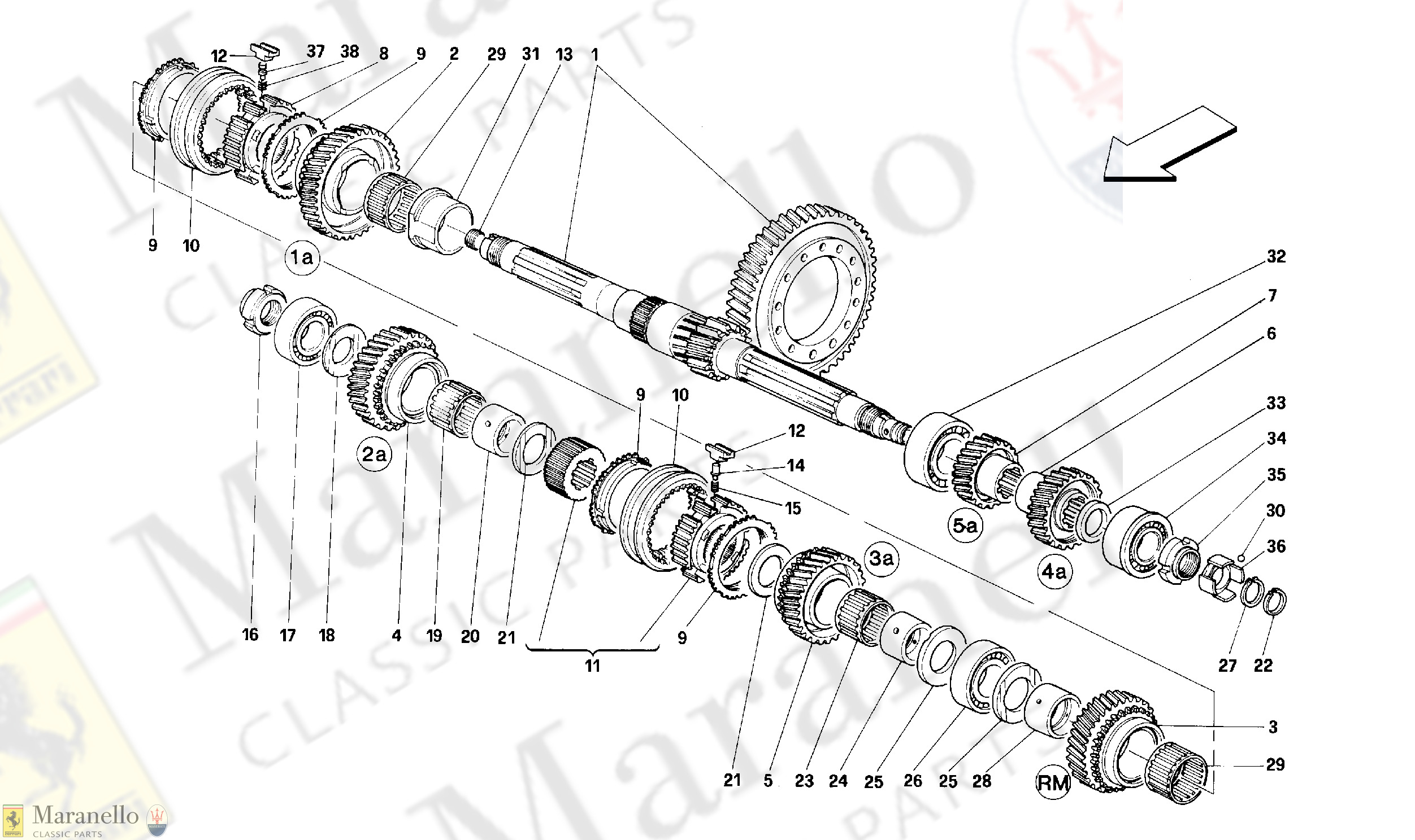 030 - LAY SHAFT GEARS