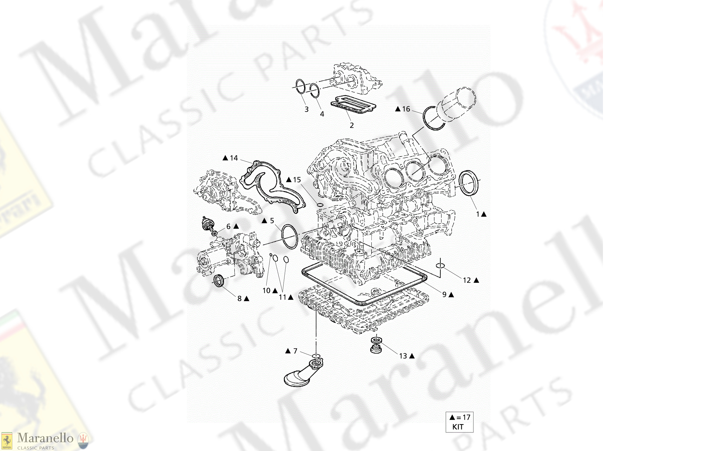 C 2 - Gasket And Oil Seals For Block Overhaul