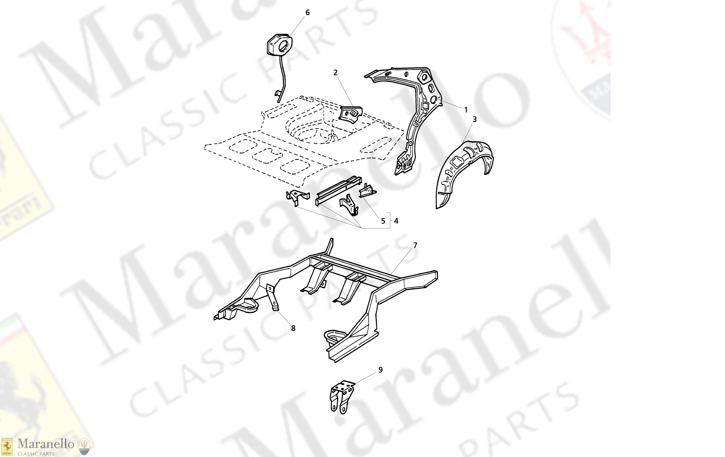 C 45.1 - C 451 - Body Shell: Rear Outer Structures