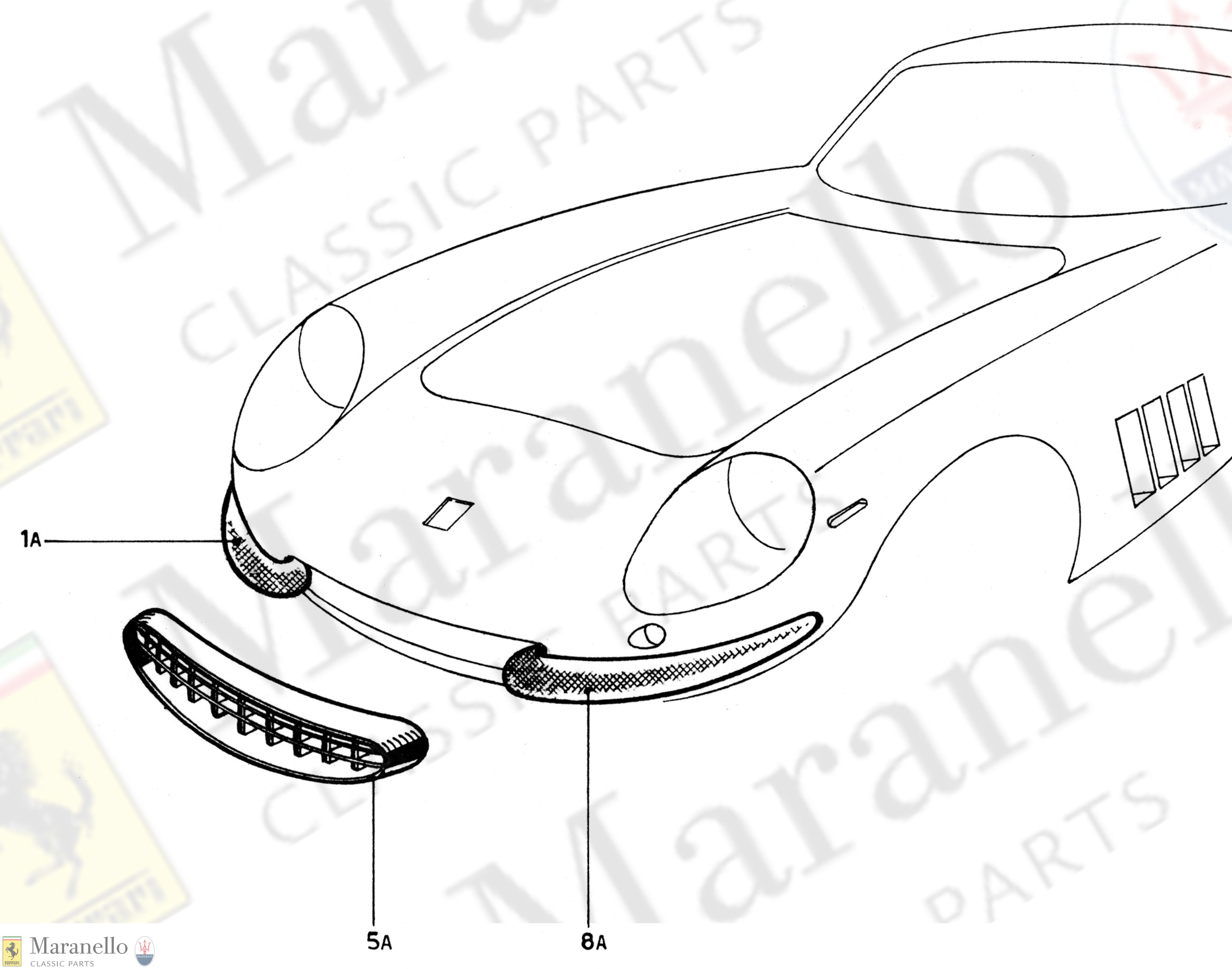 208A - Front Bumpers & Grille 275GTB4