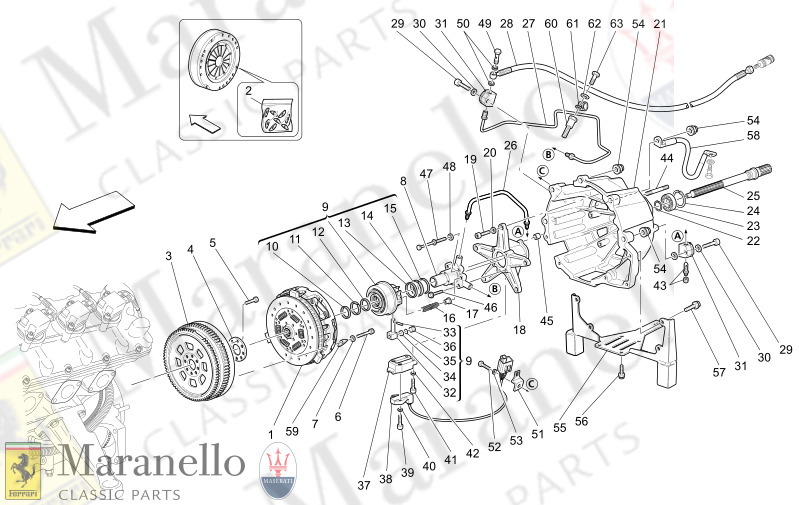 M2.11 - 1 FRICTION DISCS AND HOUSING FOR F1 GEARBOX