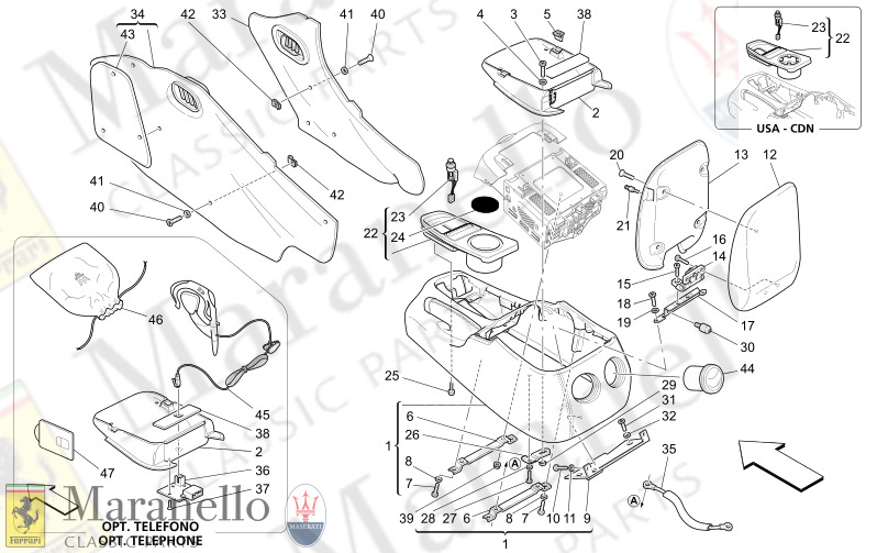 C9.51 - 1 ACCESSORY CONSOLE AND CENTRE CONSOLE