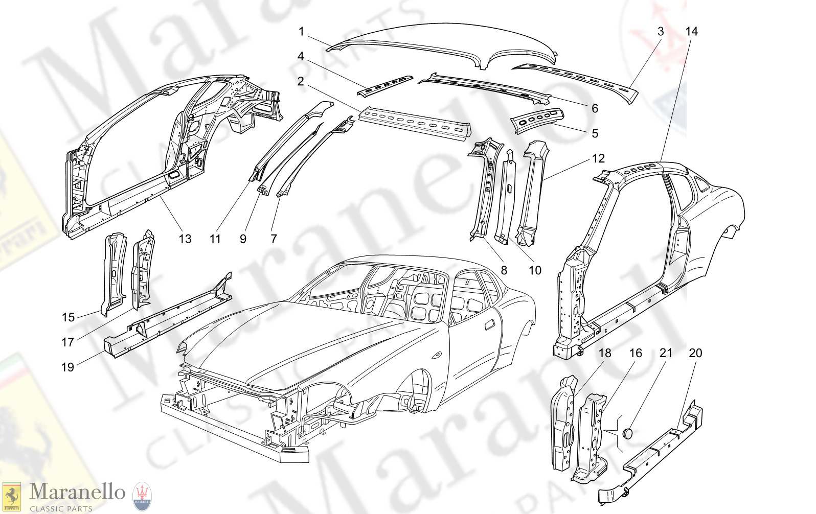 C9.01 - 11 - C901 - 11 Bodywork And Central Outer Trim Panels