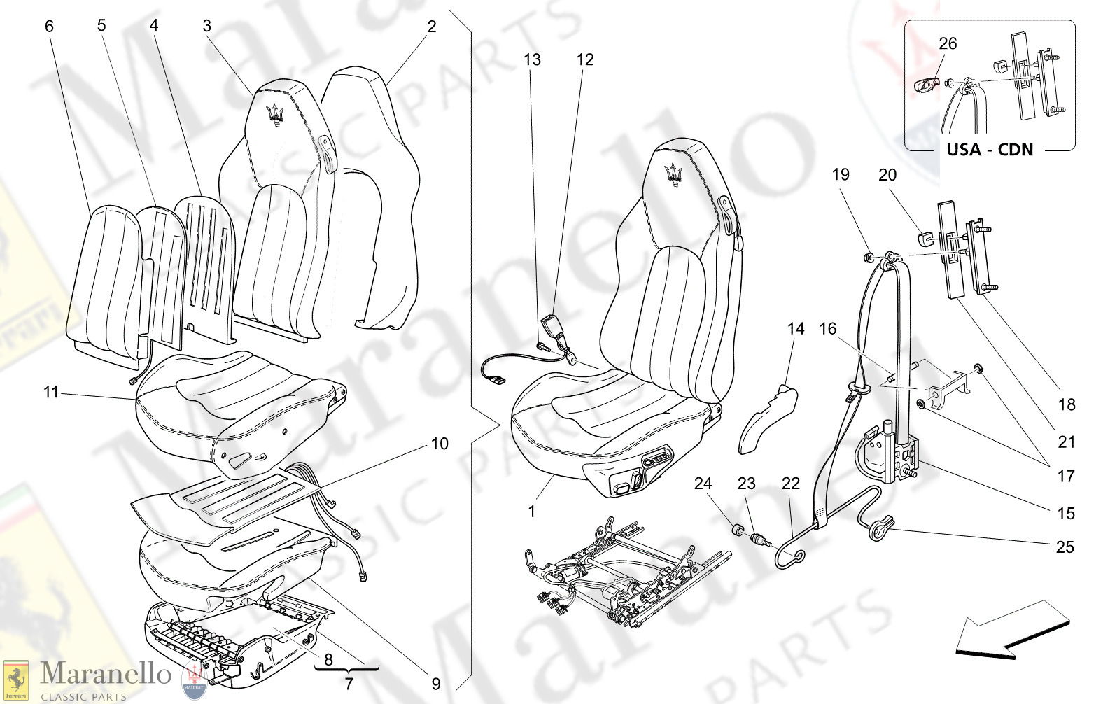 C9.40 - 11 - C940 - 11 Front Seats: Trim Panels