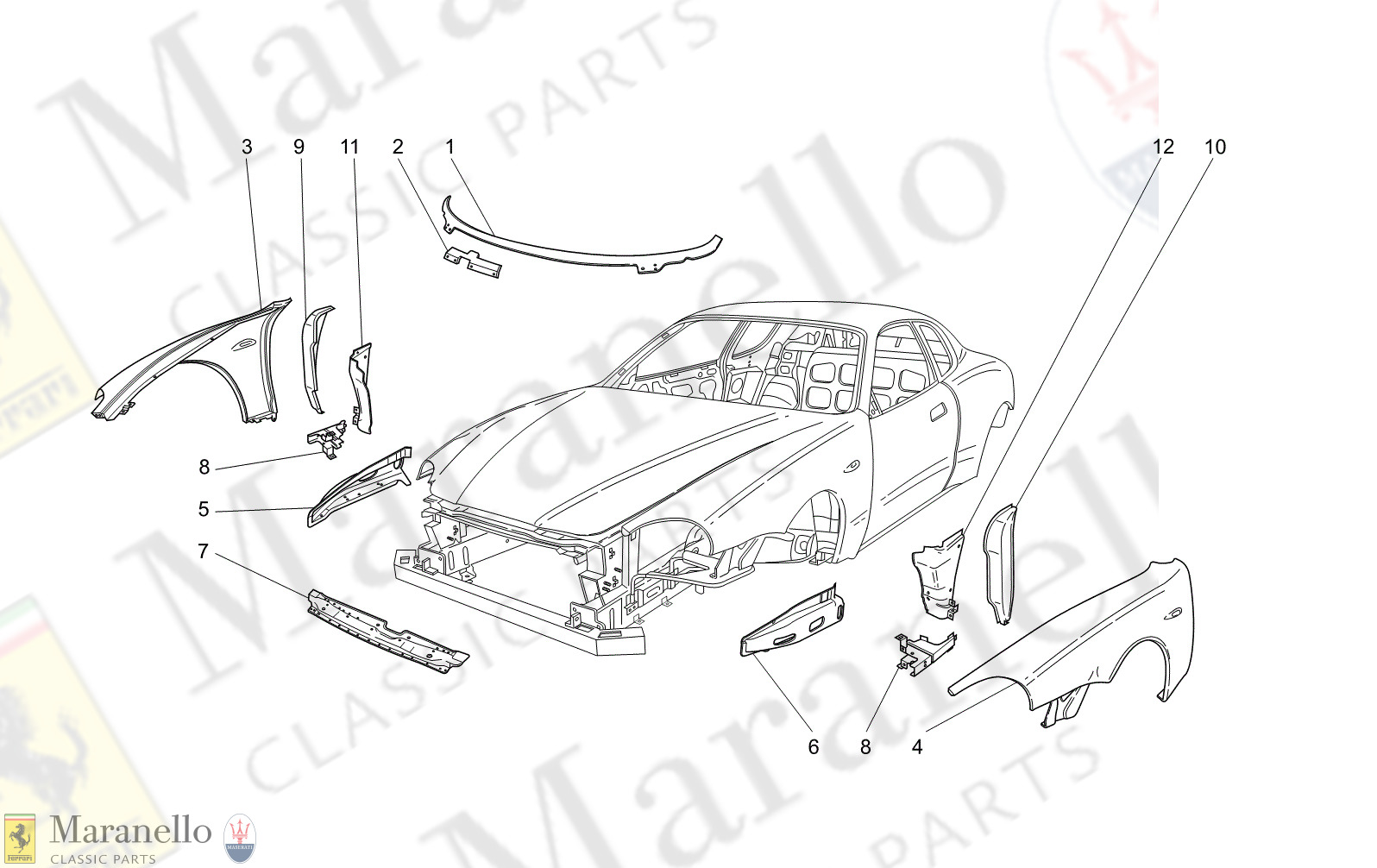 C9.00 - 11 - C900 - 11 Bodywork And Front Outer Trim Panels