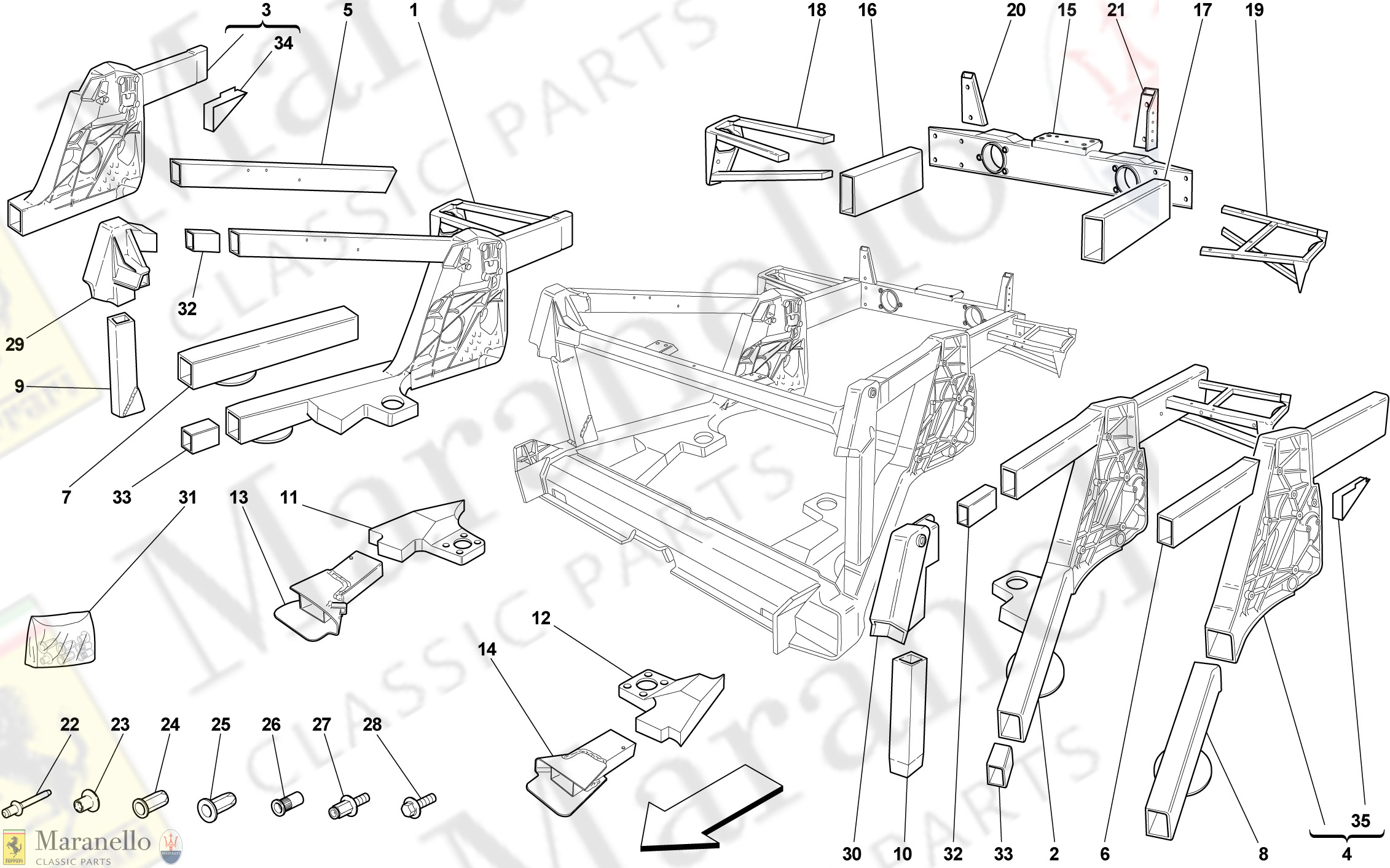 106 - Chassis - Rear Element Subassemblies