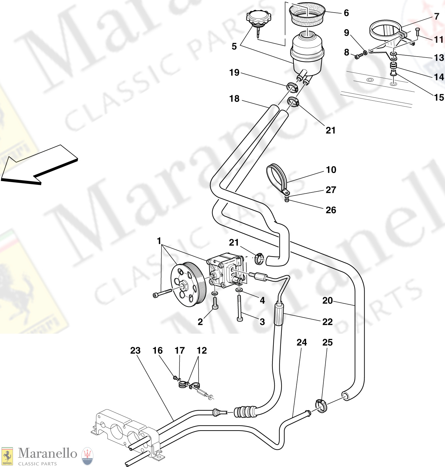 044 - Power Steering Pump And Reservoir