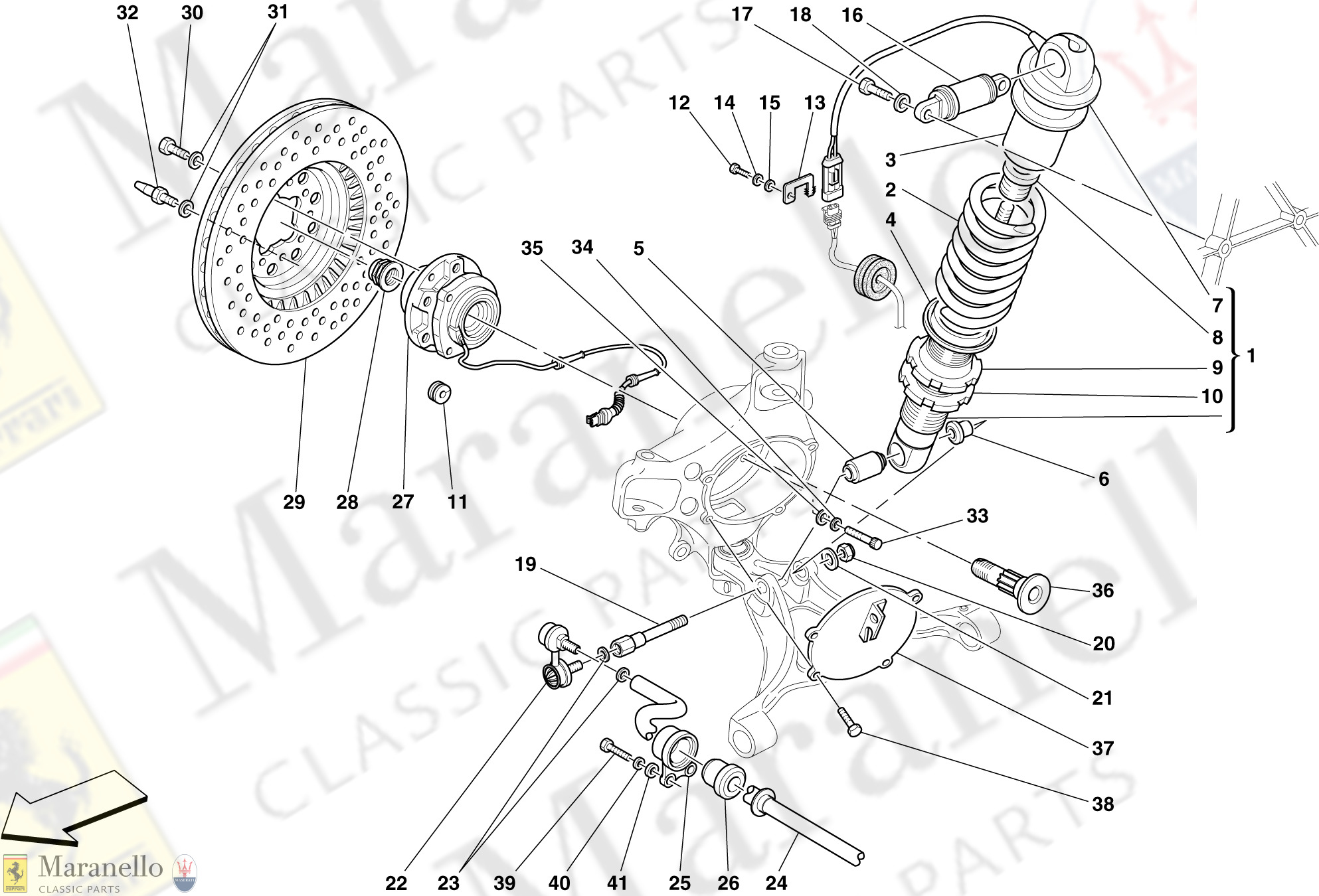 045 - Front Suspension - Shock Absorber And Brake Disc