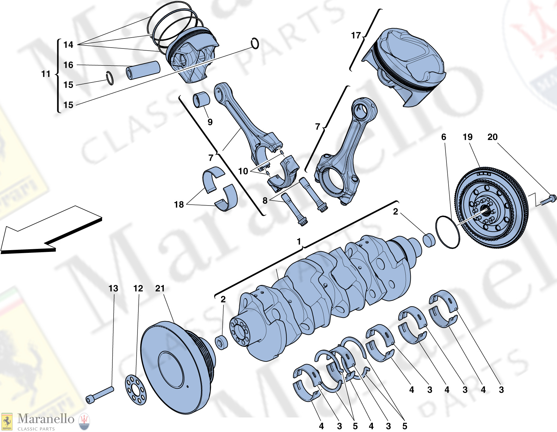 002 - Crankshaft - Connecting Rods And Pistons