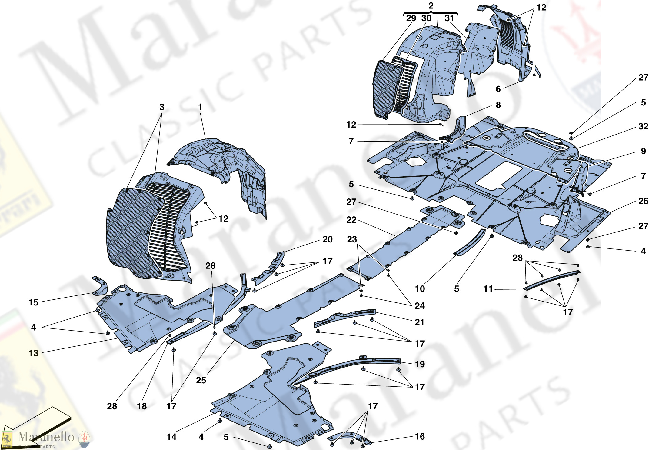 105 - Flat Undertray And Wheelhouses