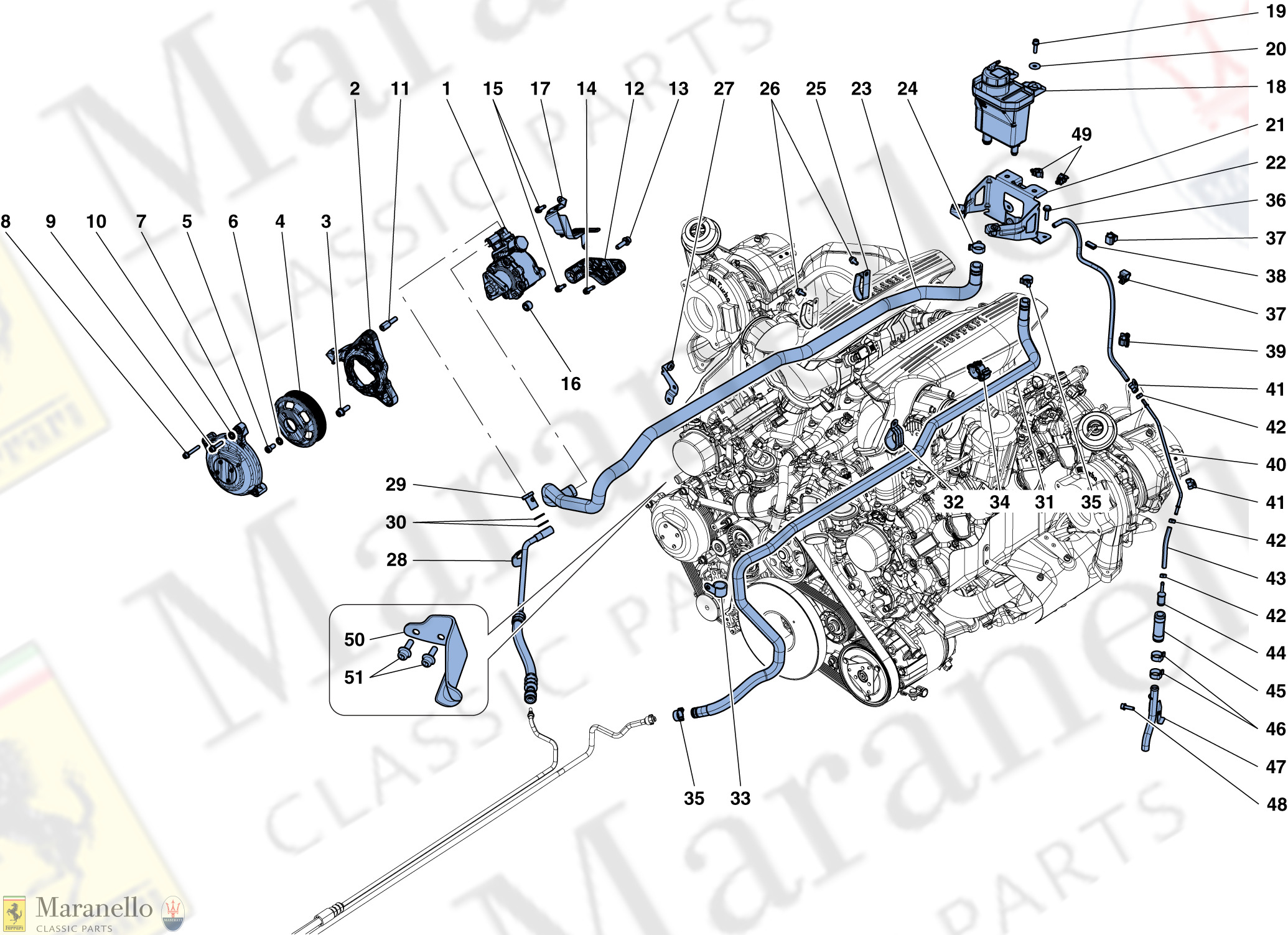 037 - Power Steering Pump And Reservoir