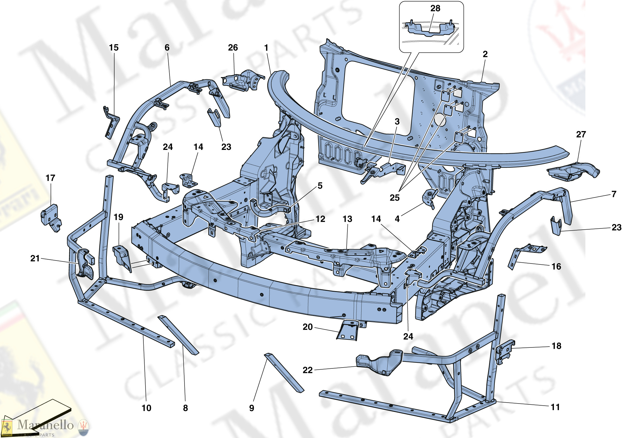 101 - Chassis - Complete Front Structure And Panels