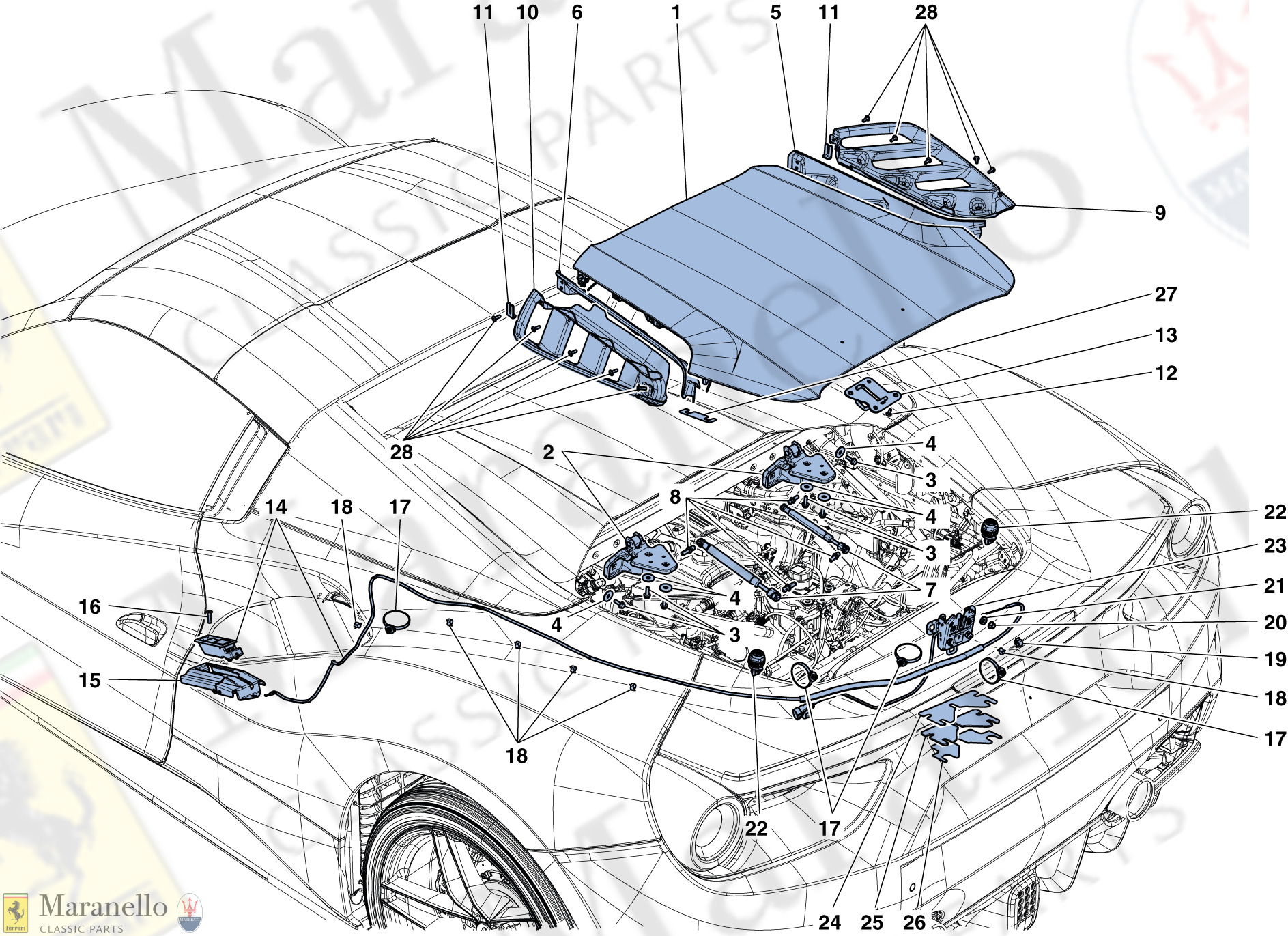 112 - Engine Compartment Lid And Release Mechanism