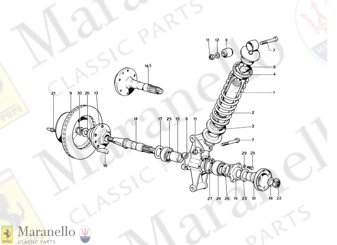 Ferrari Part 700652 Rear Hub Maranello Classic Parts 5171