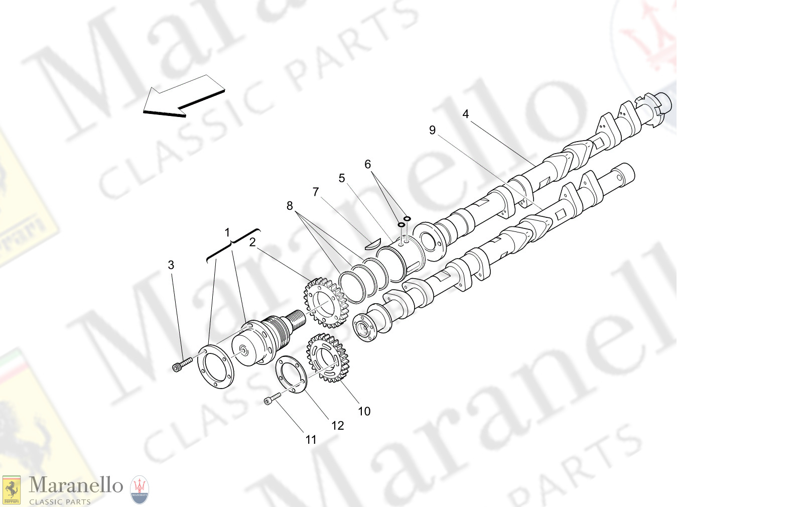 01.22 - 11 - 0122 - 11 Rh Cylinder Head Camshafts