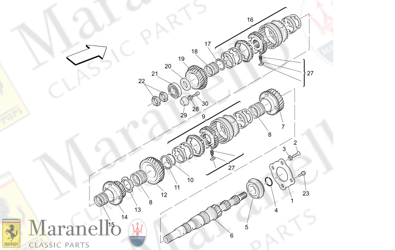 03.11 - 1 MAIN SHAFT GEARS