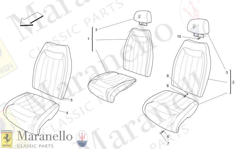 09.42 - 1 REAR SEATS TRIM PANELS        Not availa